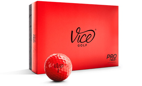 Vice Golf Pro Balls, Neon Red, 12 Pack
