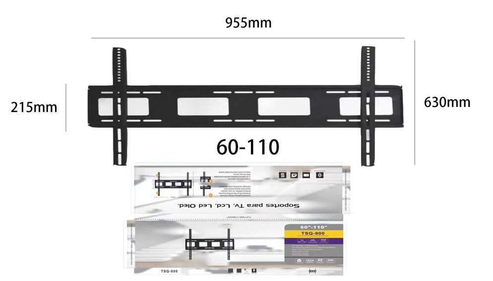 Staffa Porta Tv Supporto Lcd Led Parete Muro da 60" a 110" cir