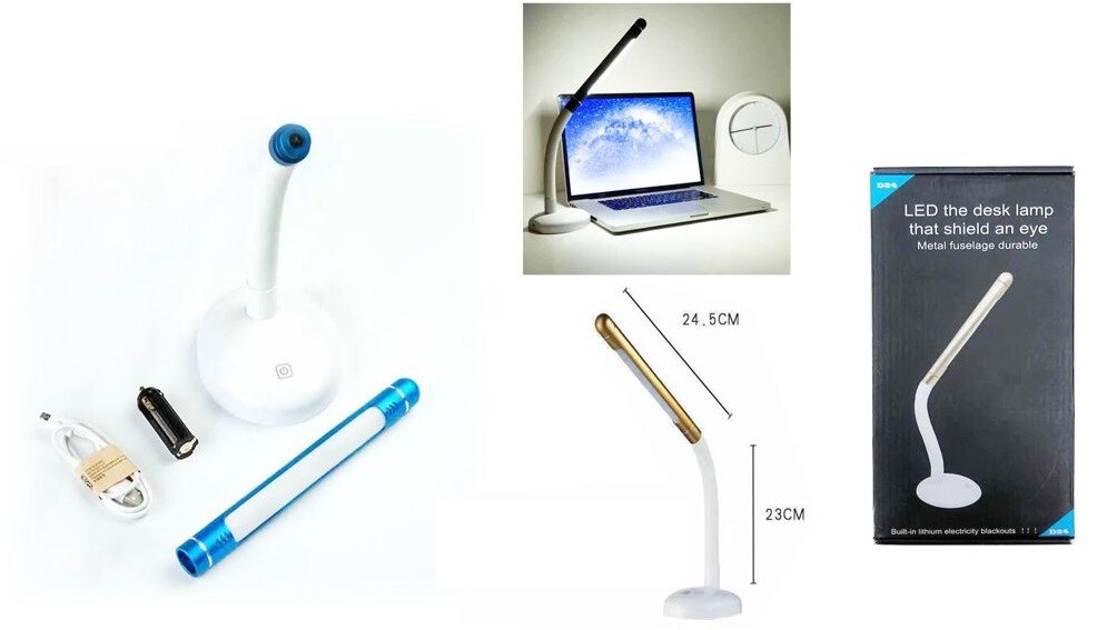 Lampada Da Scrivania Led D24 Snodabile Ufficio Pc Notebook Ricaricabile cir