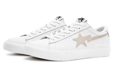 A Bathing Ape Bape ''Mad Sta #1'' White 1J30-191-015 Size 7 NEW
