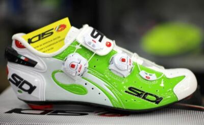  SIDI Wire Carbon Road Cycling Shoes Bike Shoes Green Fluo/White Size 39-46 EUR