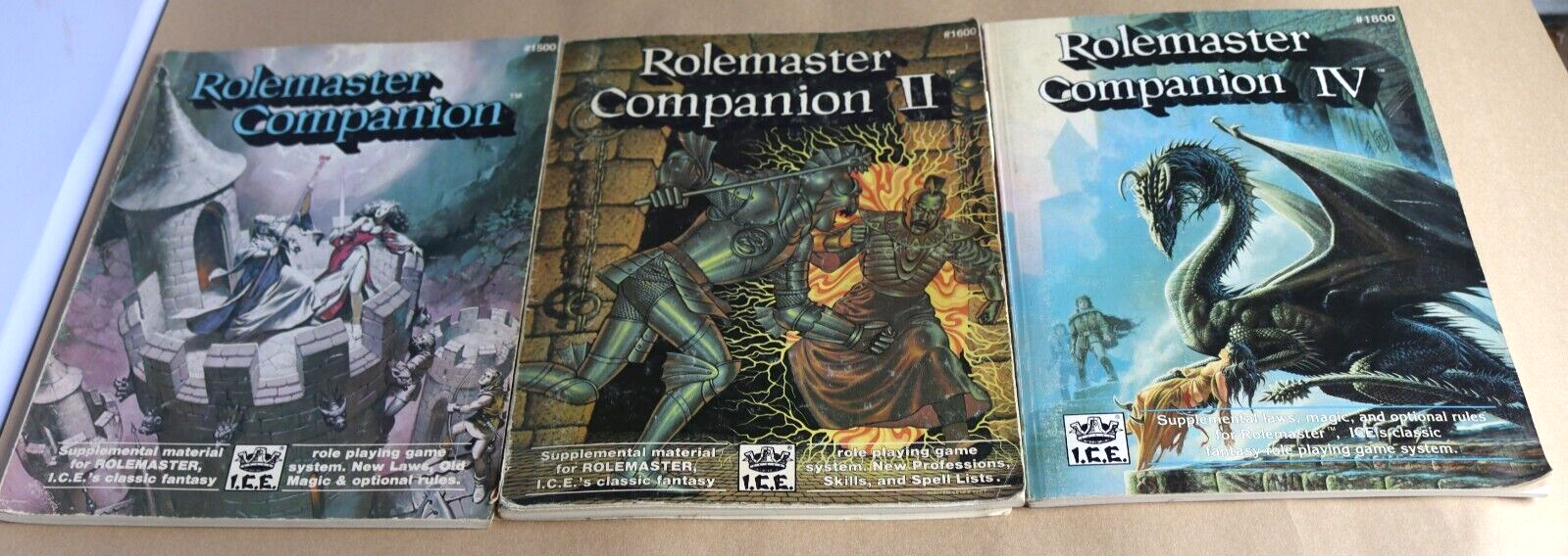 3 VINTAGE ROLEMASTER COMPANION VOLUME I II IV BOOKLET RPG 3 VINTAGE ROLEMASTER COMPANION VOLUME I II IV BOOKLET RPG