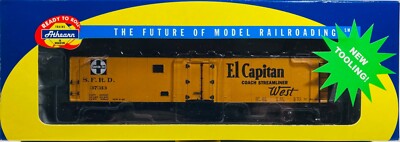 Athearn HO 50' Ice Bunker Reefer Car - '' A.T.S.F. El Capitan  '' - Metal Wheels