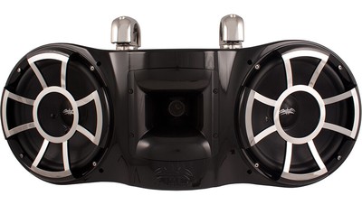 Wet Sounds REV 410 Swivel Clamp Tower Speakers w/ Wet Sounds Suitz Covers -BLACK