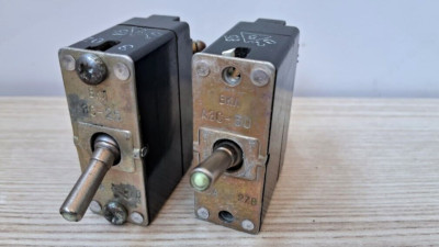 Vintage Switch Automatic Network Protection AZS-25A/27V Russian Phosphor USSR 85