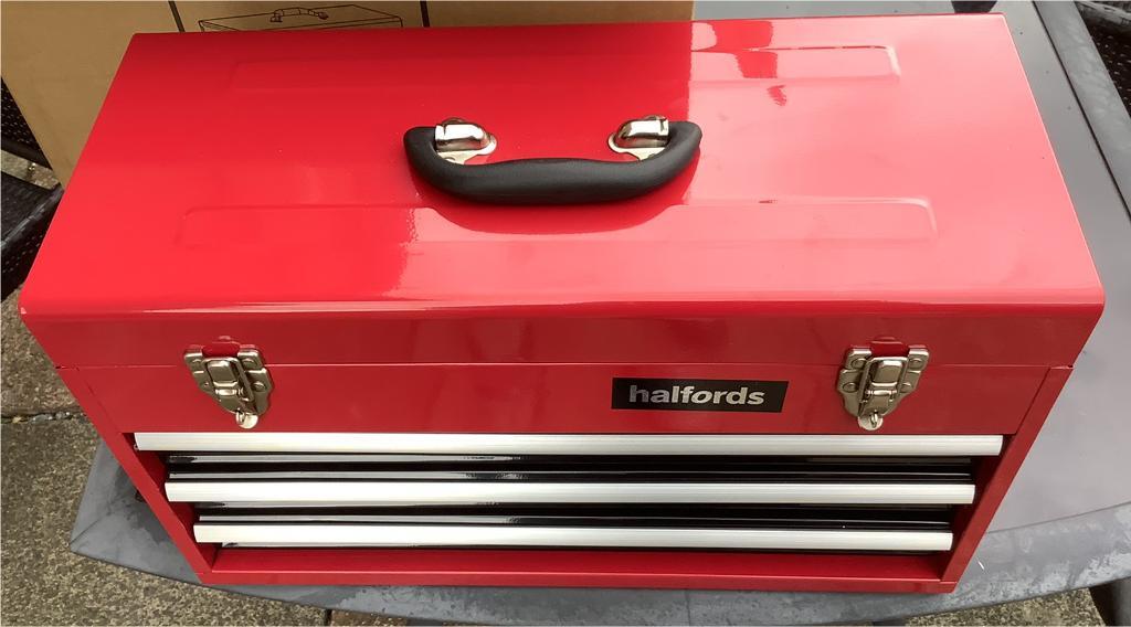 Halfords 3 Drawer Metal Portable Tool Chest (BNIB) in Borrowstounness