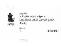 X rocker Gaming chair in Black