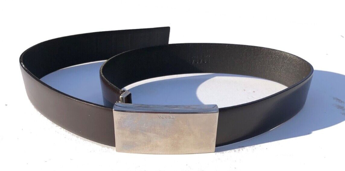 ベルト PRADA CHOCOLATE LEATHER BELT Prada Chocolate Leather Belt | italist
