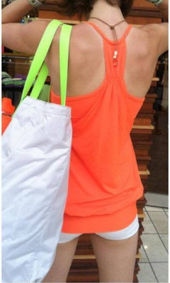 Lululemon No Limits Tank size 10 Pizzaz NWT Orange Yoga Gym No Limit Top NEW