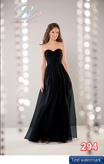 B2 BRIDESMAIDS BY JASMINE B163057 Black Size 12