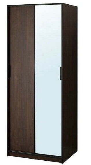 Ikea Trysil Wardrobe With Mirror Brown Can Deliver In