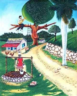 Original Art Arte Oil Painting Santeria Cuba Cuban Artist Osmar Pena Clavel 4