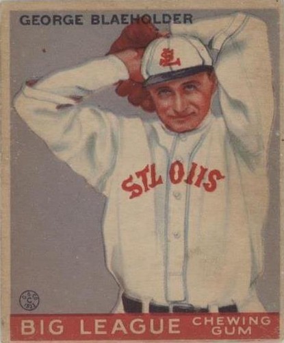 1933 Goudey Big League Chewing Gum - George Blaeholder #16