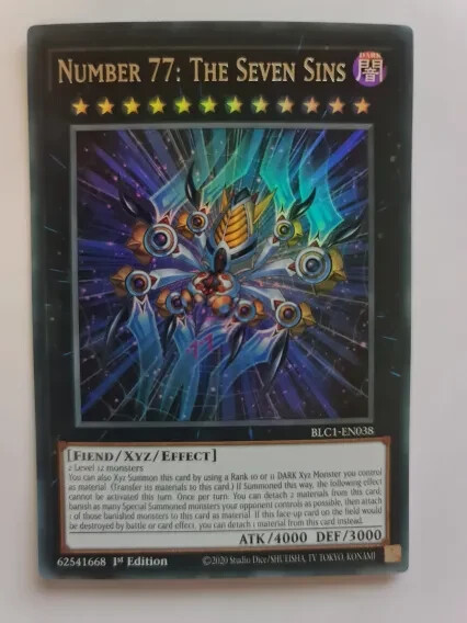 Number 77: The Seven Sins Blc1-En038 - 1st Edition Silver Nm - M