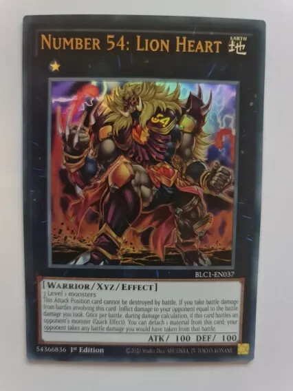 Number 54: Lion Heart Blc1-En037 - 1st Edition Ultra Rare Nm - M