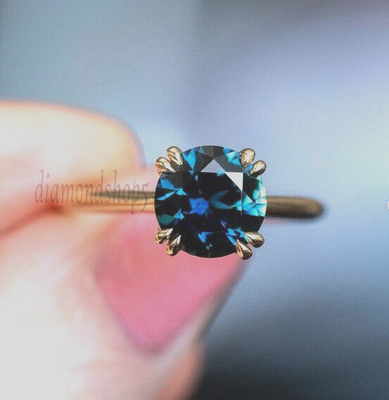Dark blue deals moissanite