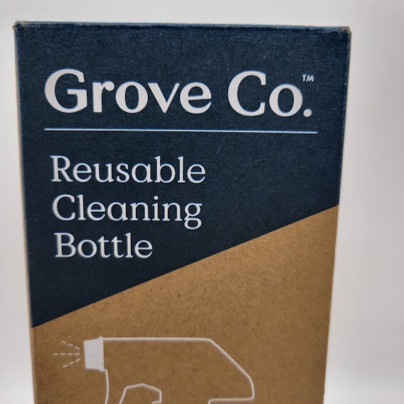 Grove Co 16oz Glass Spray Bottle Brilliant White Silicone Sleeve w/Spray Nozzle