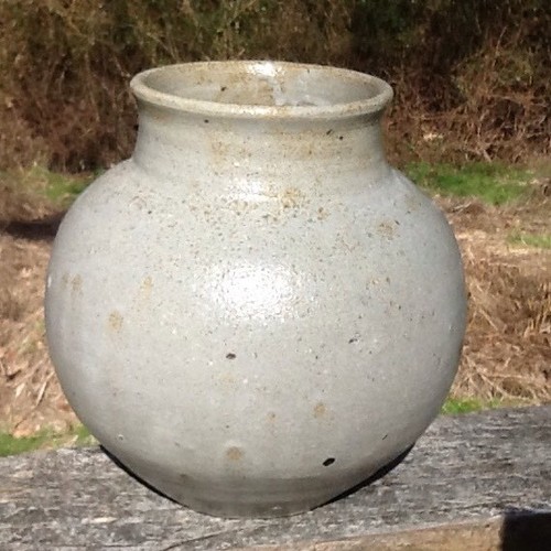 Salt Glazed Hand Turned Vase Studio Pot Vintage Unmarked & Unknown