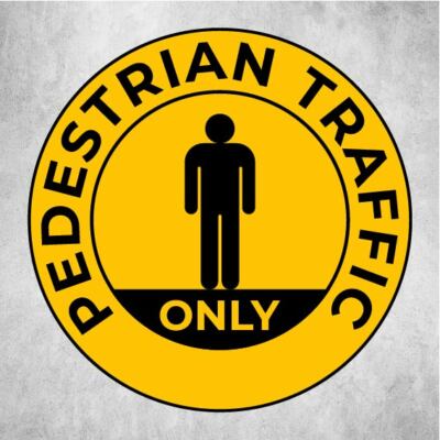 1 Pedestrian Traffic only floor graphic with tough R10 Anti slip laminate 500mm