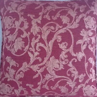 A 16 Inch Cushion Cover In Laura Ashley Chavalier Raspberry Fabric