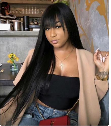 Women S Long Straight Black Synthetic Natural Cosplay Wig Hair