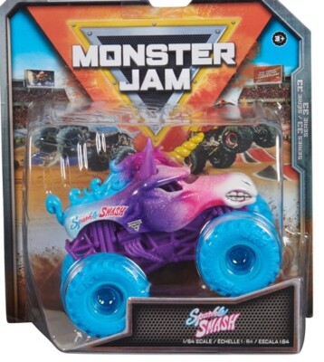 Monster Jam Truck Fire Ice Marvel Mudders Neon Grave Digger Chase Pick Lot 1:64