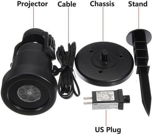 Christmas Holiday Landscape Wall Decor Laser Light Projector Outdoor Waterproof