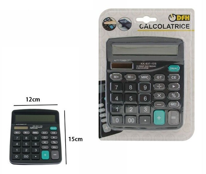 Calcolatrice Elettronica 72233 12 Cifre Lcd Scuola Ufficio dfh