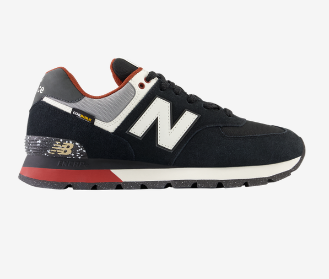 ☆大人気☆New Balance 574 Rugged Black/White New Balance 574 Rugged Black White ML574DAT Men's Size 7.5