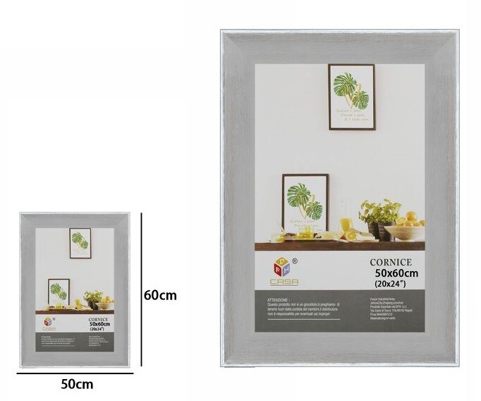 Cornice Per Foto Fotografie Quadri Tele Dimensioni 50x60cm Grigia dfh