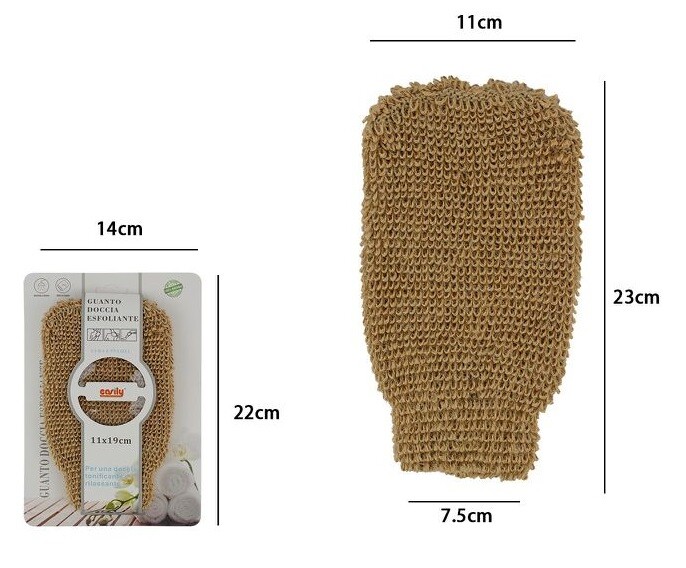 Guanto Crine Spugna Doccia Bagno Esfoliante Pelle Corpo 69575 dfh