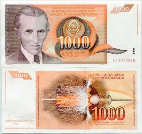 Yugoslavia 1000 Dinara 1990 ZA Replacement P 107 UNC ,Belgrade