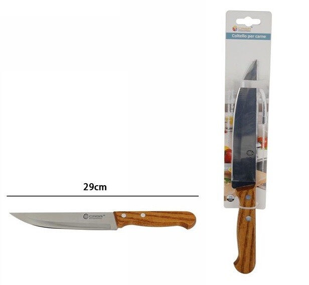 Coltello Da Carne Taglio Cucina Acciaio Manico Legno dfh