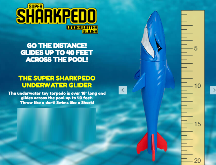 Sharkpedo - Underwater Gliding Shark Pool Toys - 3 Sizes Available
