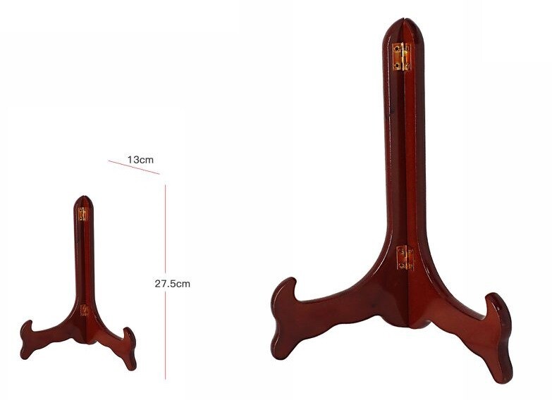 Reggipiatto Portapiatto Supporto Espositore Legno Laccato 13x27,5cm 64960 dfh