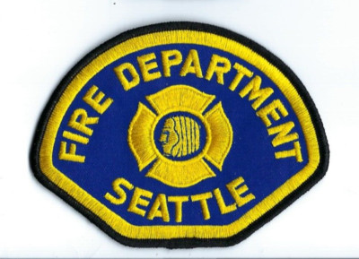 Seattle (King County) WA Washington Fire Dept. GOLD BORDER OFFICERS patch - NEW!