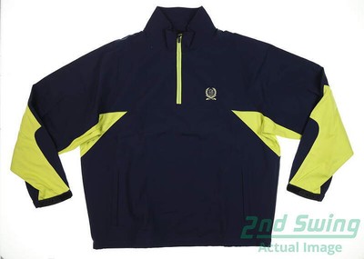 New W/ Logo Mens Zero Restriction Golf Wind Jacket X-Large Navy Blue MSRP $155