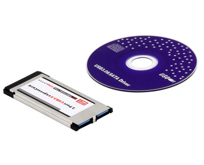 2 Port USB 3.0 to Expresscard Adapter Converter For Notebook Laptop
