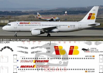 V1 Decals Airbus A320 Iberia Express for 1/144 Revell Model Airplane Kit V1D0134