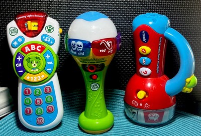 Lot of 3-Leap Frog Learn & Groove Maraca, Lights Remote & Vtech Learn Flashlight