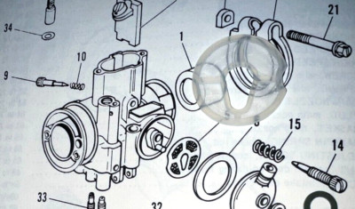 AERMACCHI HARLEY SH2/20 fuel filter 27604-73P 1973-1975 SX125 SR100 = 04187-29