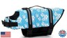 Izefia Dog Life Jacket Swimming Safety Coat Floatation Life Vest Life Saver with Handle for Small Dog Puppy Large Dog (Blue Flower, S)