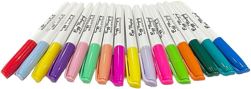 The Original Eggmazing Easter Egg 8 Colorful Non-Toxic Marker Set (Pastel)