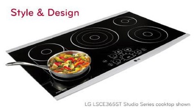LG Black Ceramic Glass Radiant Cooktop w/Smoothtouch Controls (LCE3010SB)