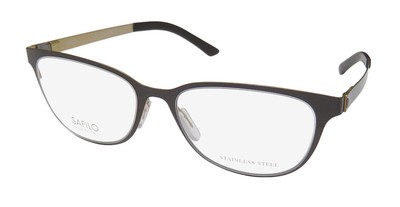 NEW SAFILO 6045 EYEGLASS FRAME BROWN 51-16-140 FULL-RIM METAL WOMENS CAT EYE