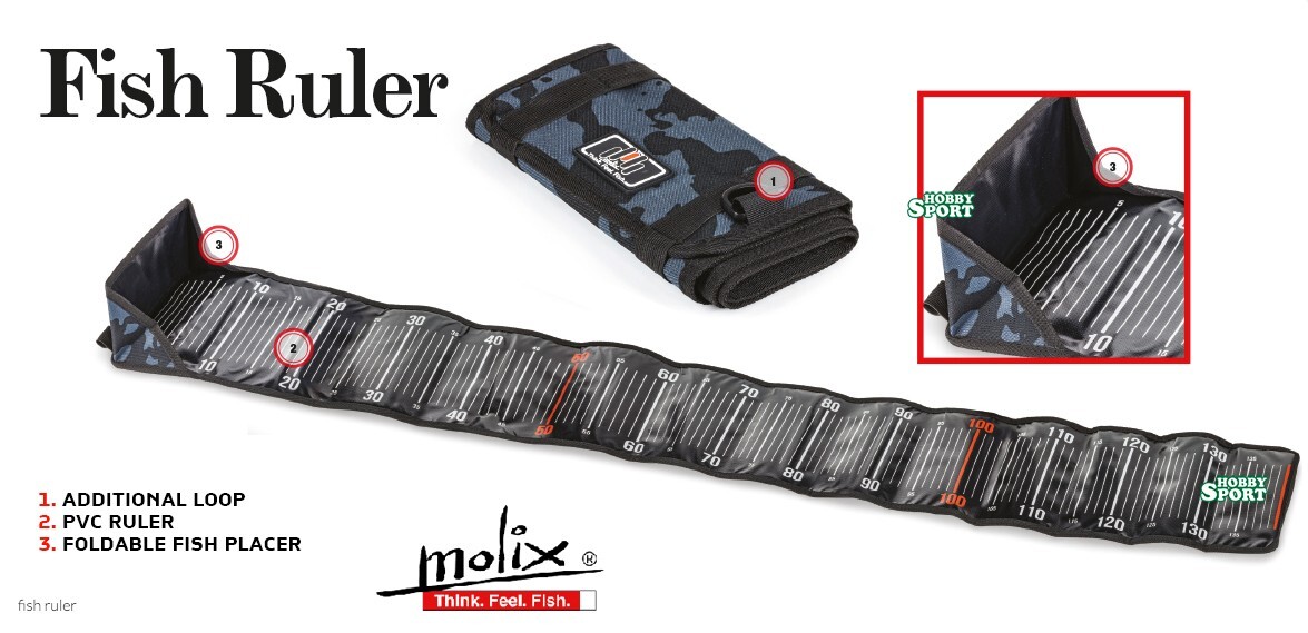 MOLIX FISH RULER MISURATORE LUNGHEZZA PESCI FINO A 140 CM PESCA LUCCIO