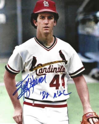 Signed 8x10 JEFF KEENER ''82 WSC'' St. Louis Cardinals Autographed  photo- COA