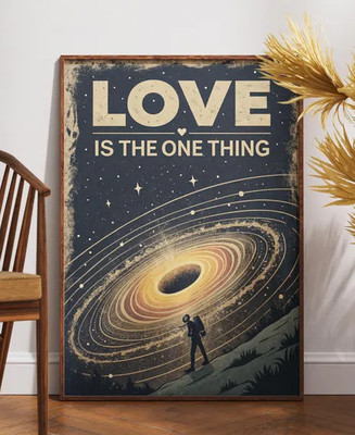 Love Is the One Thing Poster, Interstellar Quote Art, Cosmic Space Decor
