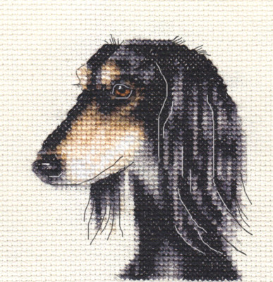 SALUKI dog, puppy ~ Full cross stitch kit, all materials *Fido Stitch Studio