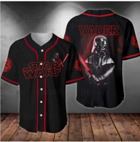 Love Star Wars Love Darth 3D Baseball Jersey Shirt HALLOWEEN GIFT CHRISTMAS GIFT